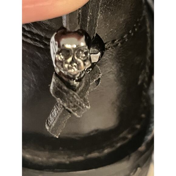 ZADIG & VOLTAIRE Laureen Roma Punk Ankle Boots •Women 39/8.5•Black Leather Skull - Picture 12 of 15